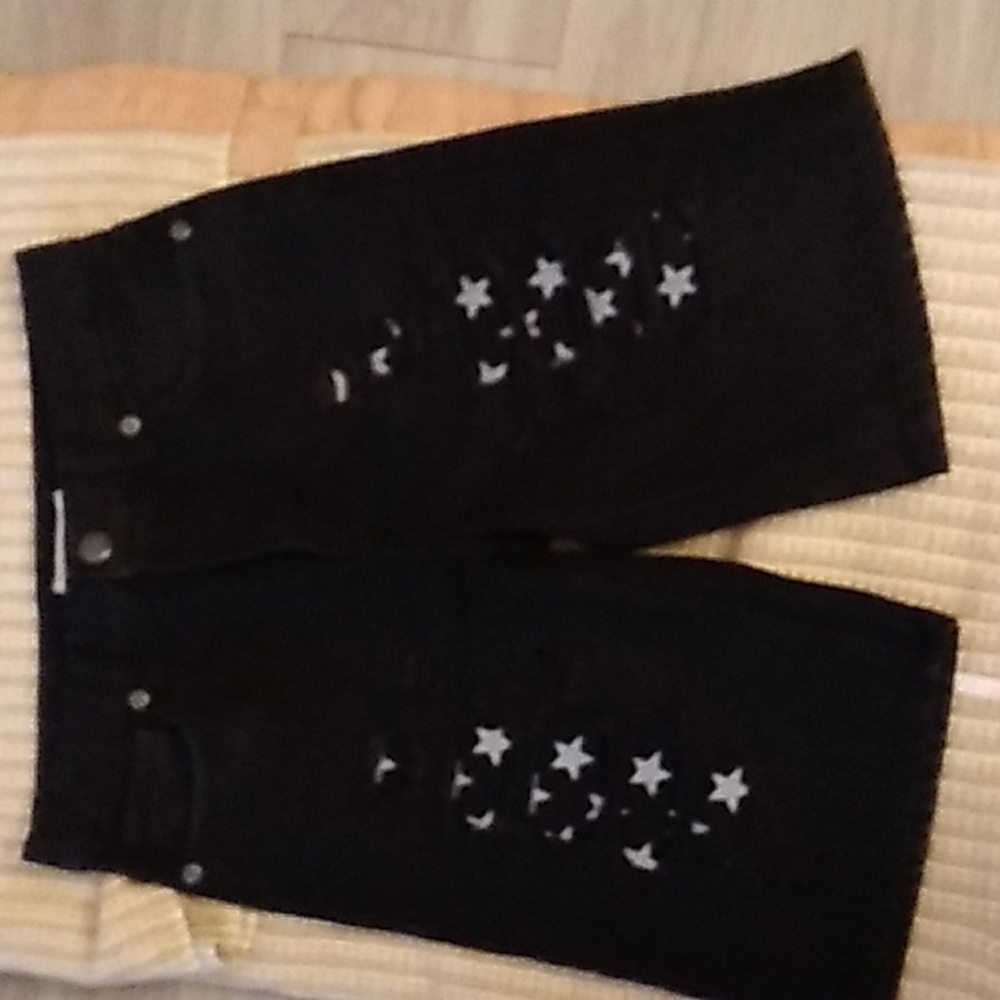 Trestles Supply Co Boys size‎ 18 shorts Black Distressed Stars